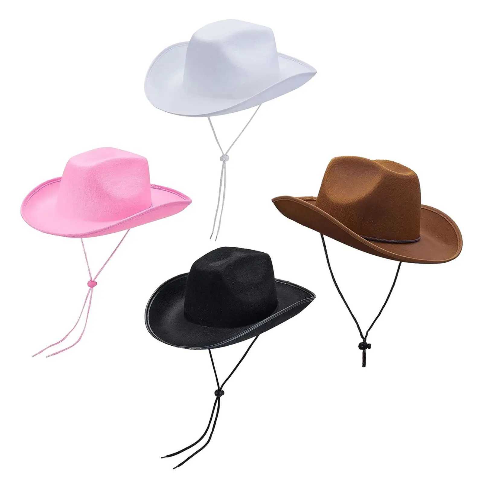 Cowboy hat gentlemans jazz hat casual Tren with adjustable Chin Str sun hat used for photo props holiday travel parties holidays W241225