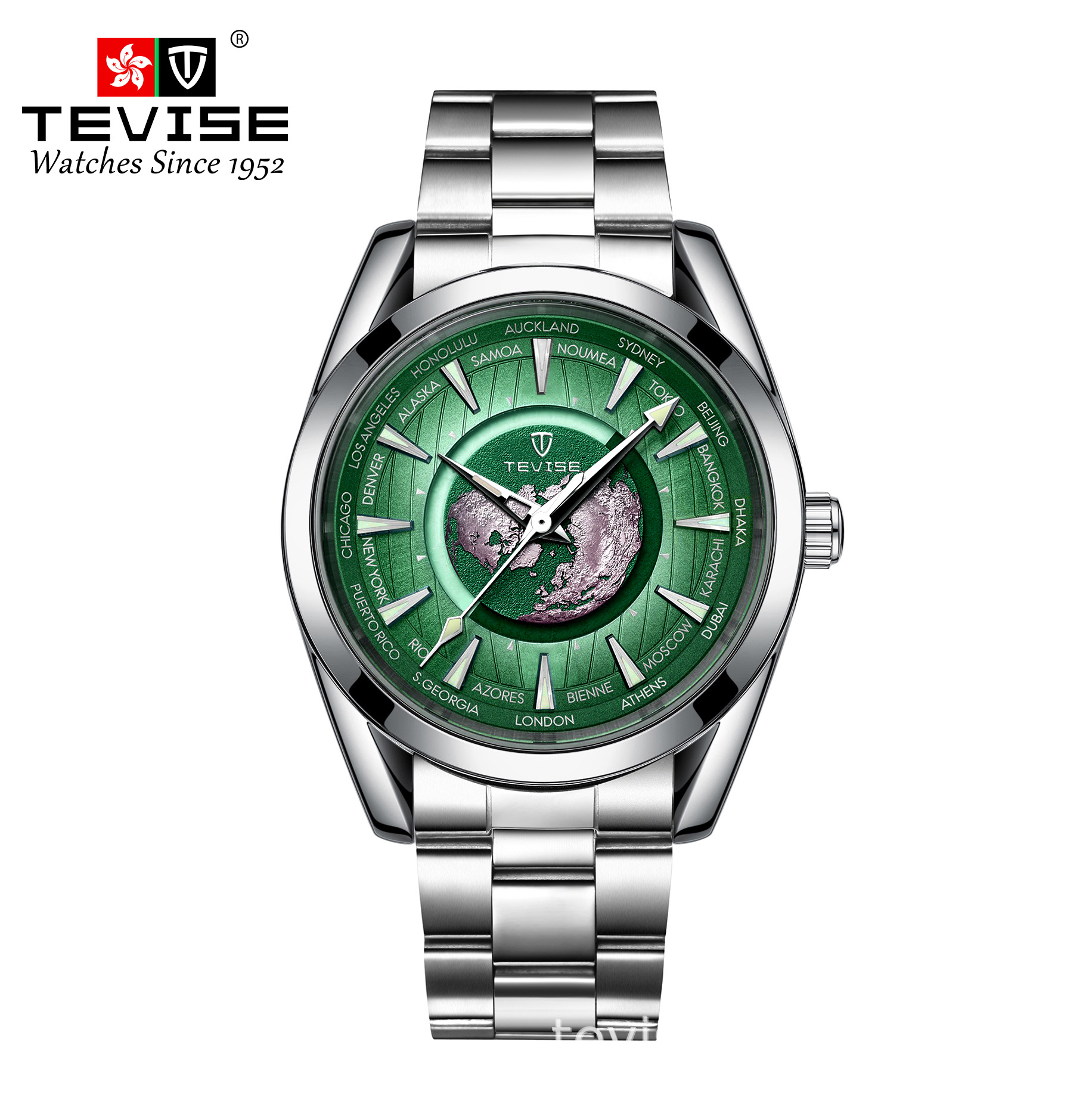 Swiss TEVISE Mens Automatic Mechanical Watch, Waterproof with Steel Strap Men Luxury Watch Mens Wtainless Wrist Watches Waterproof Wristwatch with box