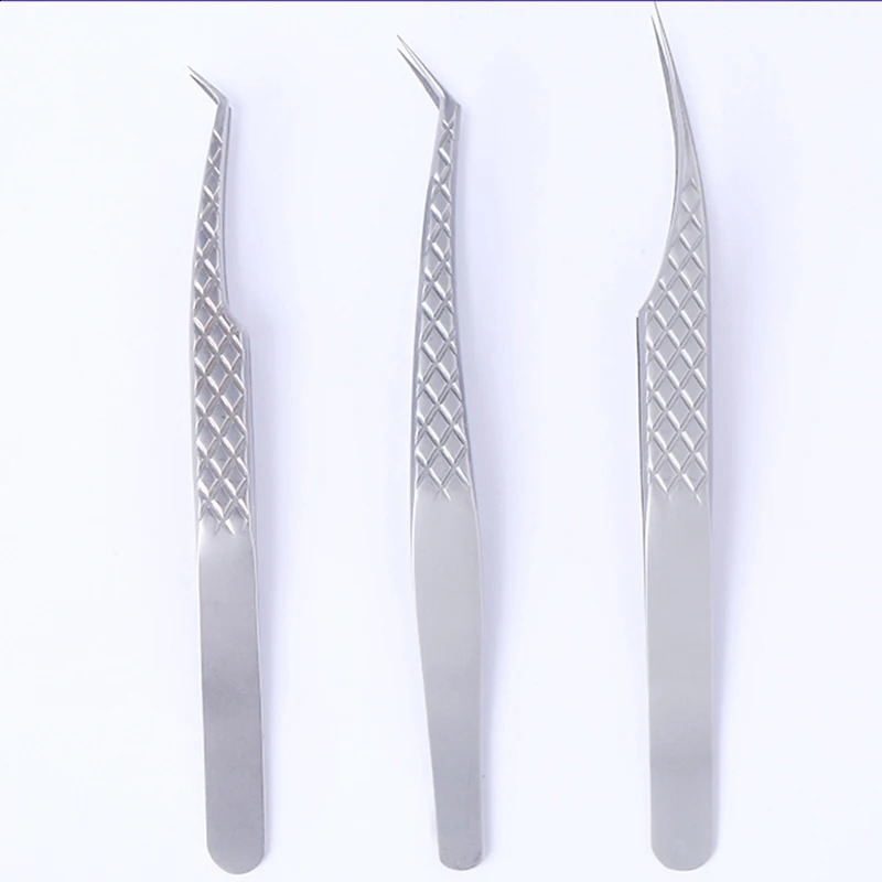 alloy tweezers for eyelash extenisons Makeup Professional Eyelash Tweezers 3D Volume eyelash tweezers wholesale 241223