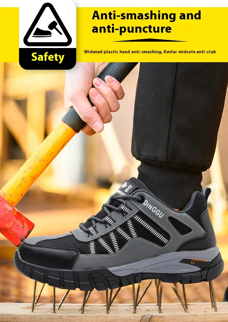 Insulation 6KV Work Safety Shoes Men Indestructible Anti-smashing Anti-puncture Protective Safety Boots Work Sneakers 241226
