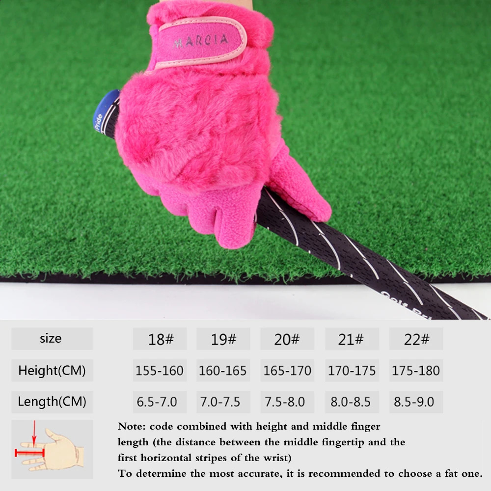 1Pair Fashion Women Winter Warm Gloves Faux Fur Suede Golf Gloves Thick Plus Velvet Anti-slip Female Driving Skiing Gloves 241226