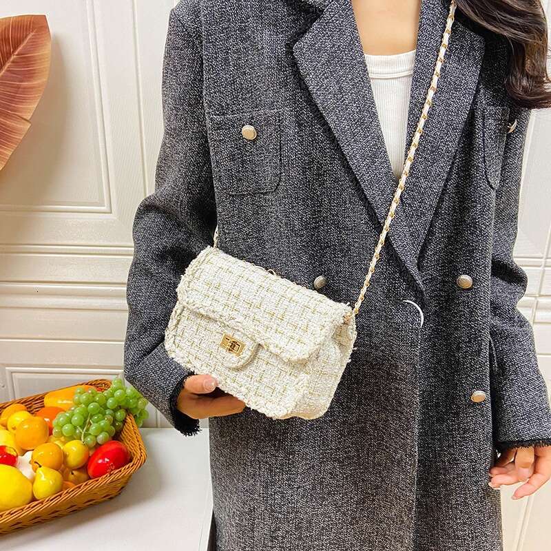 Commuting Fashion Internet Celebrity Chain Shoulder Crossbody Bag, Early Winter New Style, Versatile Lock Buckle, Korean Version Small Square Bag