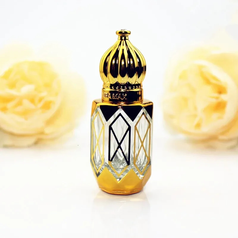 20pcs/lot 6ml Gold Glass Perfume Bottle Roll On Bottles Thick Glass Essential Oil Vials with Roller Ball Refillable 241225