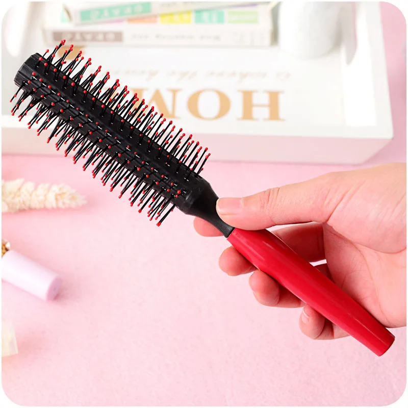 1~10PCS Hair Round Hair Comb Curling Hair Comb Brush Professional Plastic Handle static Hairdressing Salon Styling Tools 241225