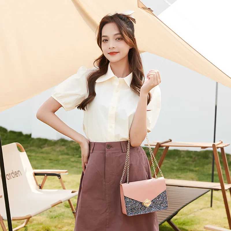 The Trendy Ladies Bags Are and Casual Sequins with Ctrasting Color Chains Lock Buckles and Crossbody Small Square BagsXJ241225