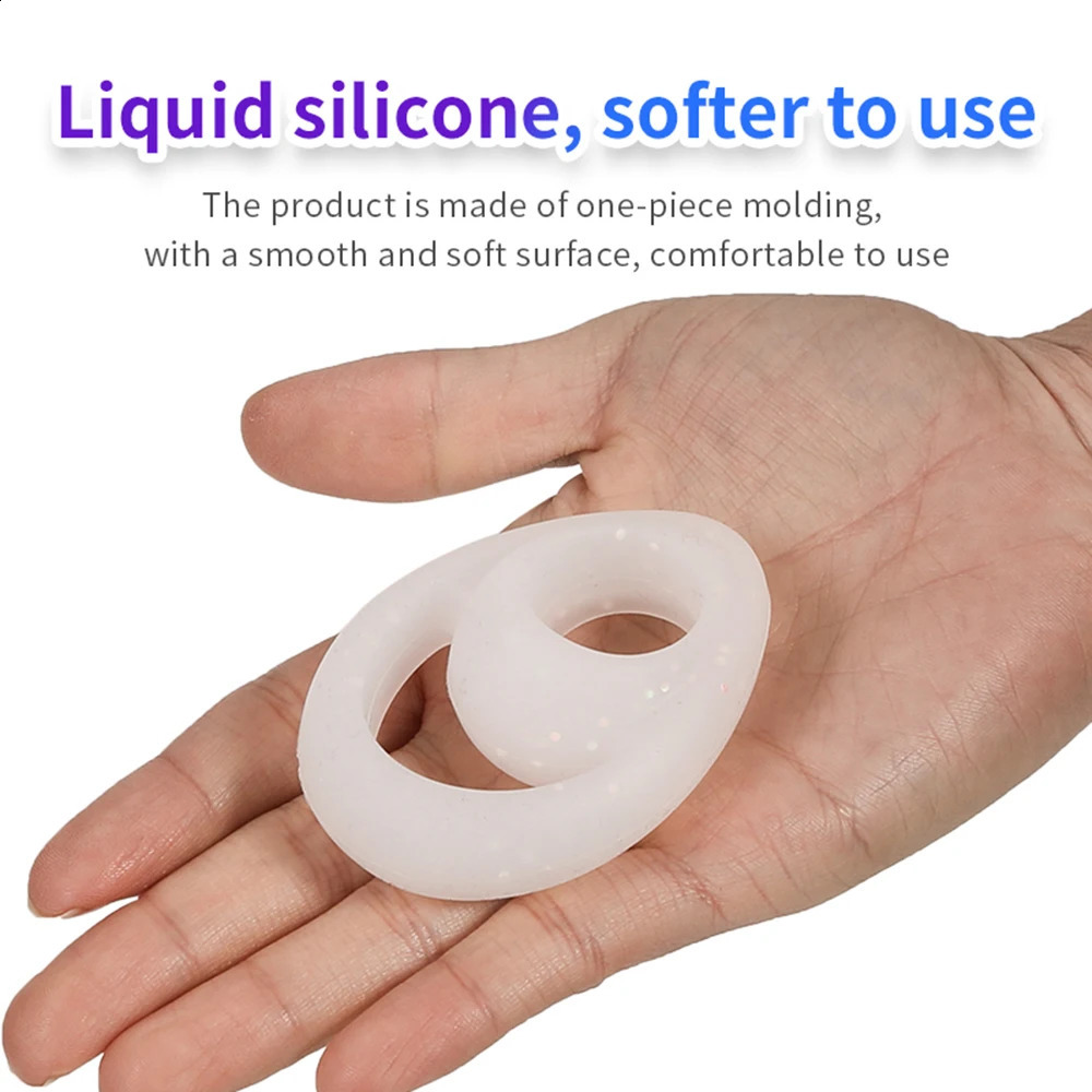 Penis Ring Silicone Semen Lock Delay Ejaculation High Elasticity Time Lasting Cock Sex Toys For Men Couples Adult 18 241226