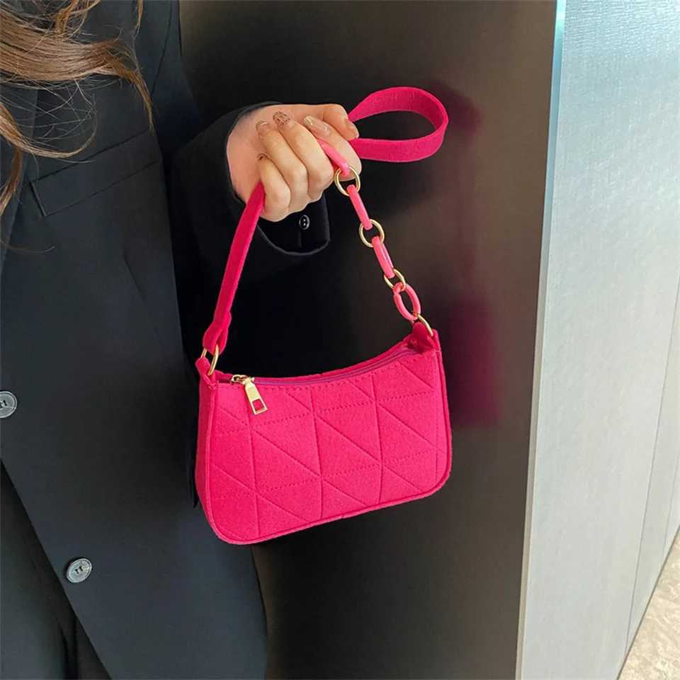 Fi Exquisite Shopping Bag Casual Women Totes Shoulder Bags Female Fi Solid Color Chain Handbag for WomenXJ241225