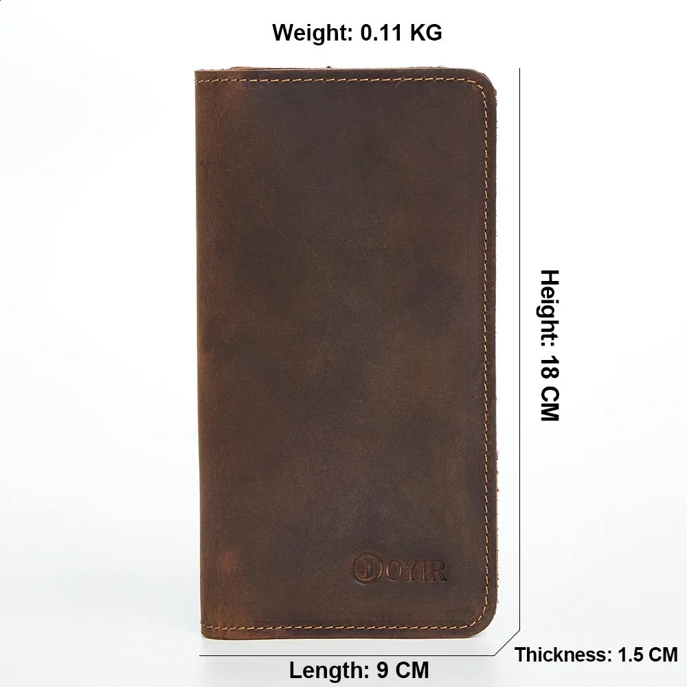Men Genuine Leather Wallet Men Coin Purse Vintage Long Men Wallets Perse Solid Card Holder Clutch Carteira Hombre for Male 241224