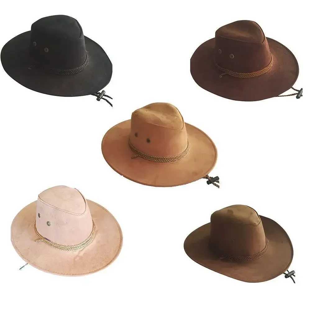 Colorful Mens Western Cowboy Hat with Large Edged Gentleman Cowboy Girl Jazz Gift Western Cowboy Hat Mens Colorful Mongolian C W241225
