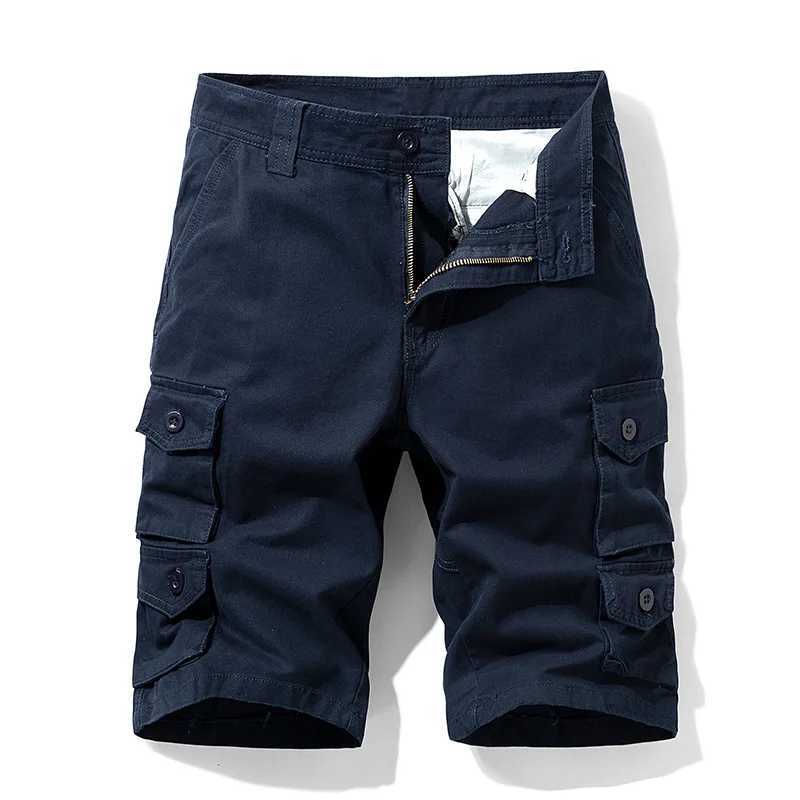 Cargo Shorts Men Cotton Bermuda Male New 2024 Summer Mens Baggy Military Zipper Pants Male Army Green Tactical Shorts W241226