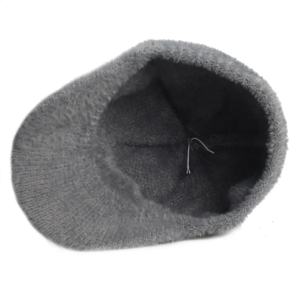 Fashion Fluffy Baseball Cap Men Women Knitted Warm Winter Solid Color Casual Elegant Hairy Fluff Hat Gorras De caps 241226