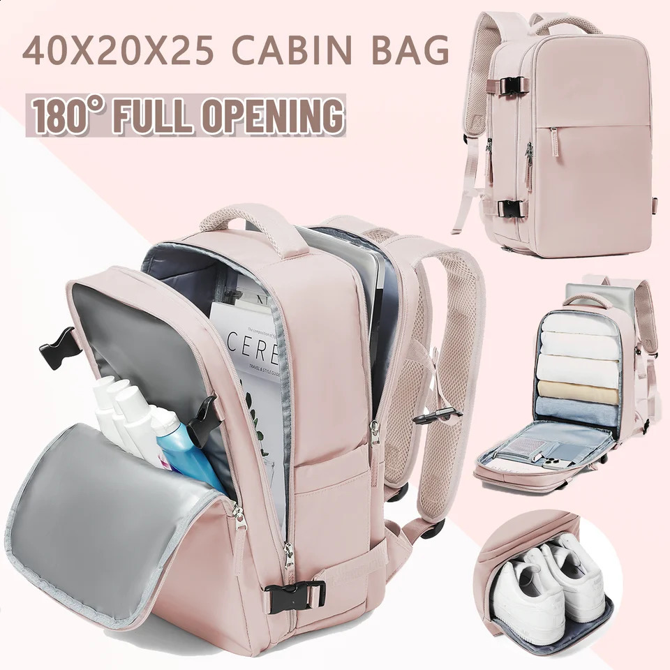 Women Travel Backpack Ryanair 40x20x25 Cabin Bag Hand Luggage Reinforced Dayback Carry-Ons Laptop Backpack for Men mochilas para 241226