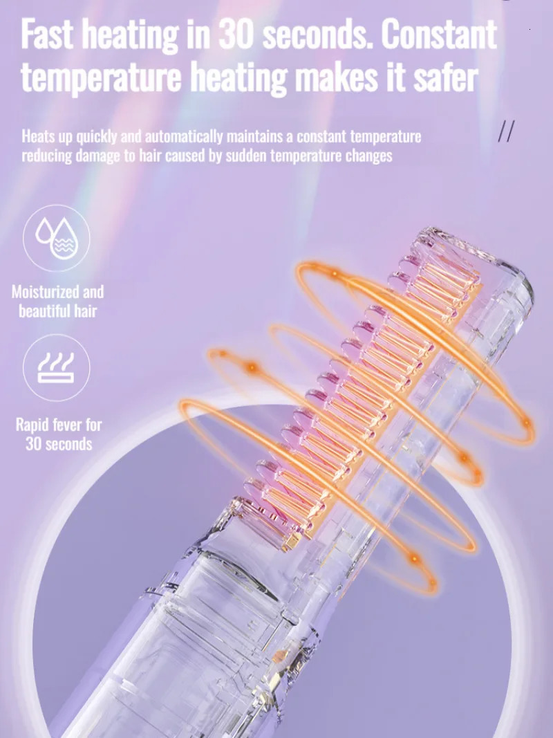 Home Small Charging Wireless Straight Hair Comb Portable Curling Iron Dual Purpose Straight Roll 241225