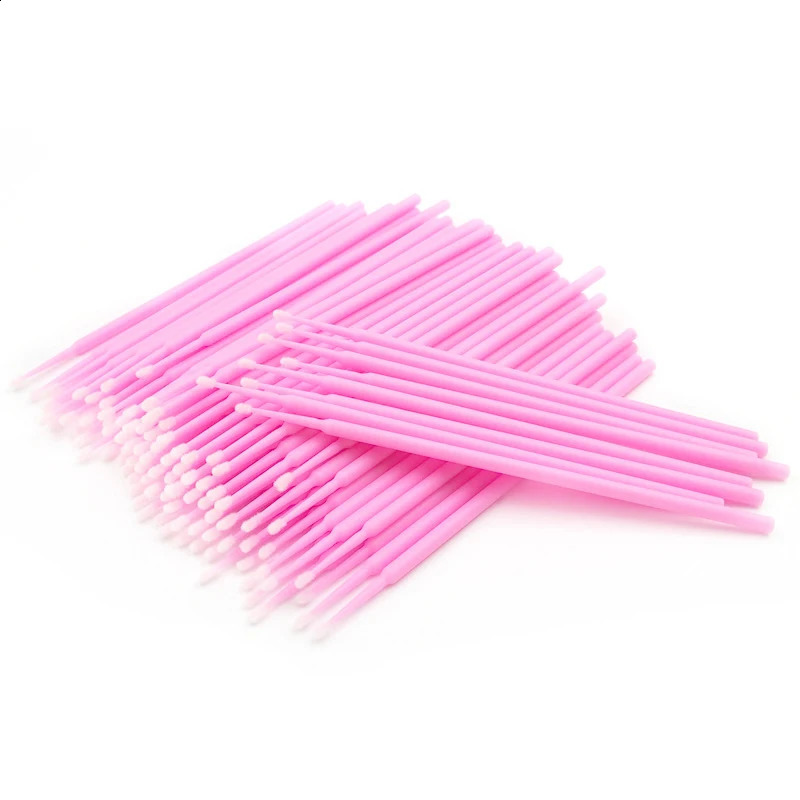 500/1000Pcs Wholesale MicroBrush Eyelashes Extension Individual Lash Removing Swab Micro Brush For Eyelash Makeup Tools 241226