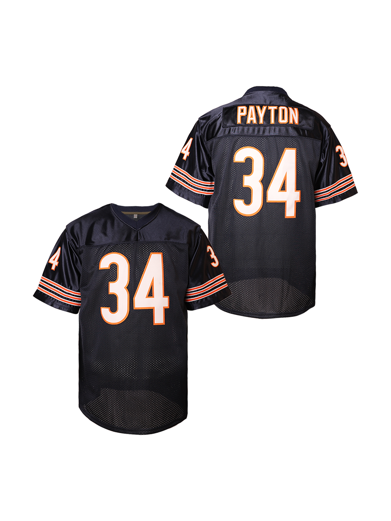 In stock 34 PAYTON Football Jersey 100% Stitched Fast Shipping Embroidered Letter Number Design Polyester Retro Classic Sportswear Jerseys