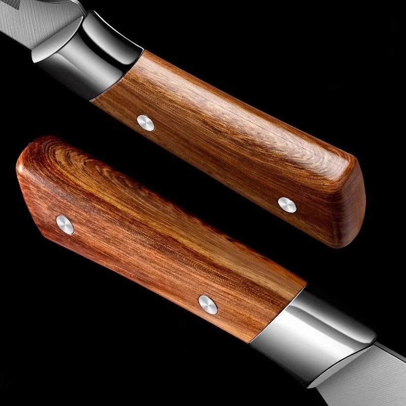 Meat cleaver butchers pig butchers knife sharp bone razor kitchen knife set with knife cover 241225