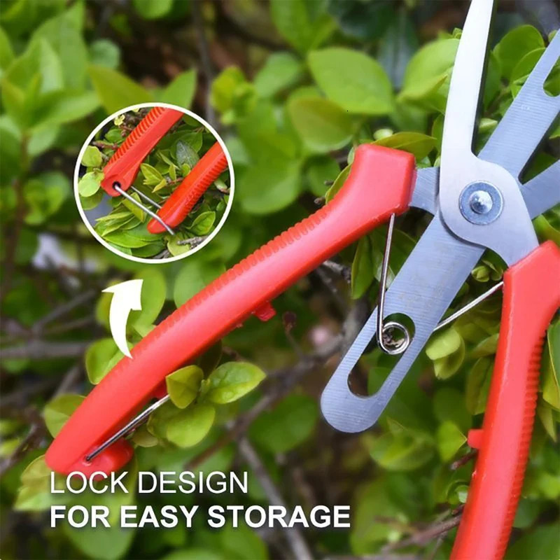 2pcs Garden Pruning Shears Branches Scissors Fruit Picking Flowers Trim Orchard Farm Trees Hand Gardening Tools 241223