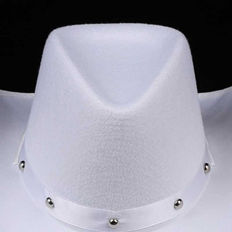 Felt Cowboy Hat Western Wide Brown Hat Womens Halloween Role Playing Party Hat Costume Fedora Cs Costume Studio W241225