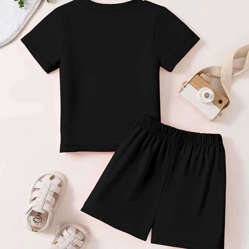 Clothing Sets Summer Baby Girls Clothes Set Children Boy Cartoon Bear Printed Short Sleeve T-shirts and Shorts 2 Pieces Outfits TracksuitsY241225A5O8