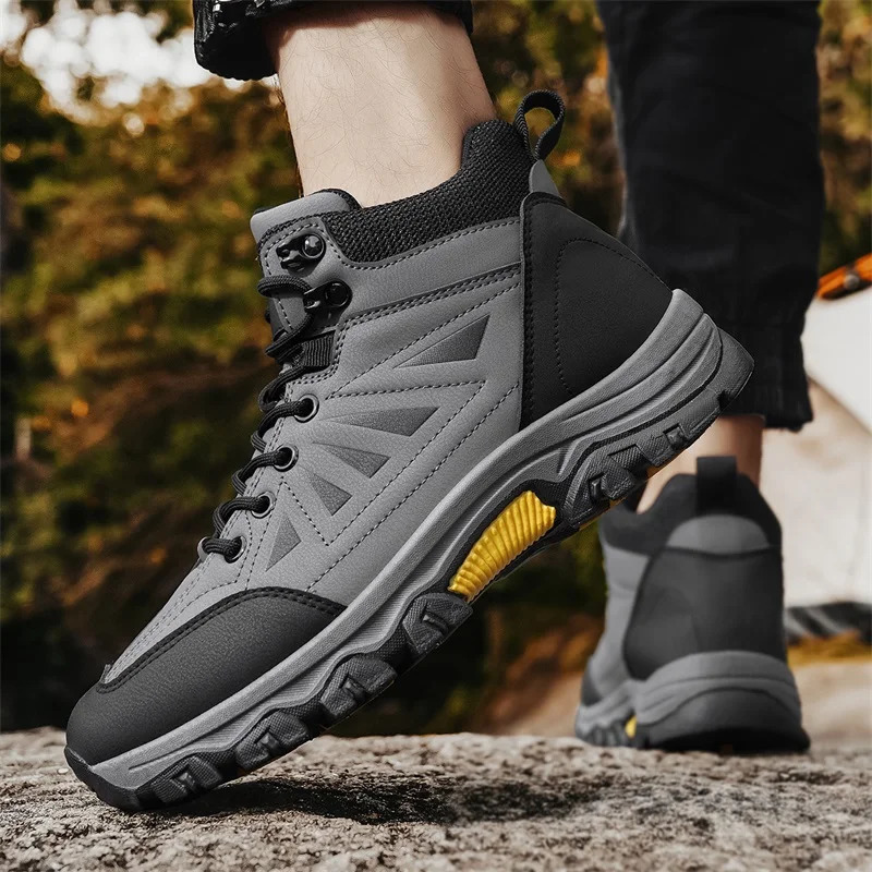 Ankle Boots Men Platform Highquality Sports Outdoor Hiking Anti Slip Breathable Casual Mountaineering Shoes Botas De Trabajo 241225