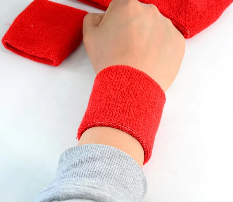 Cotton Wrist Sweatbands Sports Wristband For Basketball Running