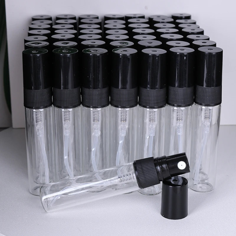 50/piece 5ml high quality glass bottle essential oil cologne ultra fine mist spray bottle mini portable perfume bottle 241225