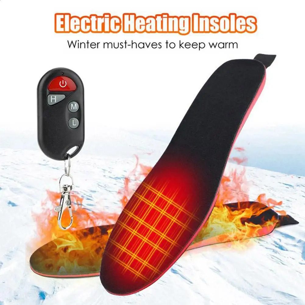 Electric Heating Insoles For Winter Rechargeable Winter Warm Insole Remote Control Work Hunting Ski Hiking Camping Insole 241226