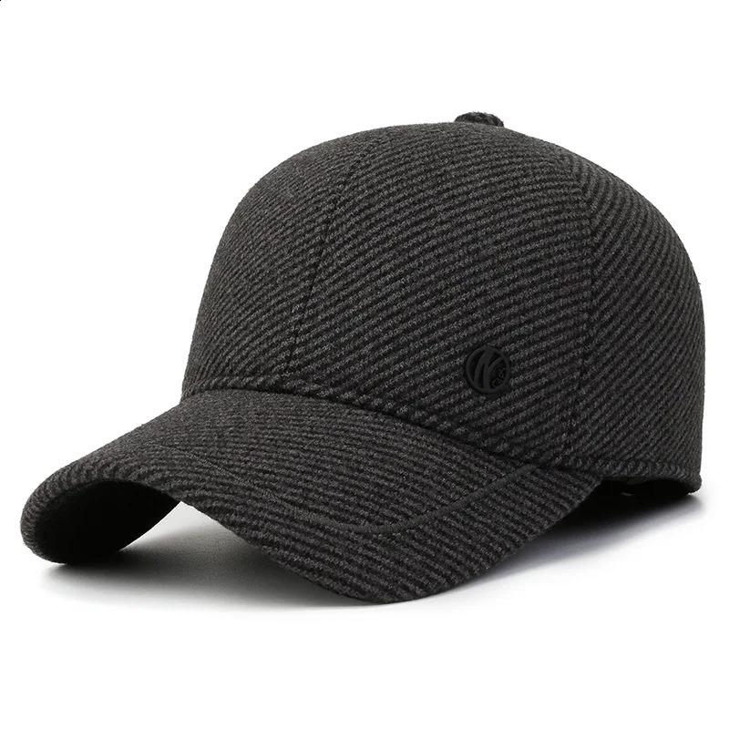 Auturnn Thick Warm Men Winter Baseball Cap With Ear Flaps Ideal choice for Gifts 241226