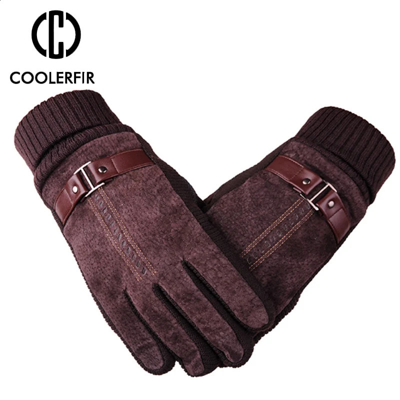 Touch Screen Winter Warm Mens Gloves Genuine Leather Casual Gloves Mittens for Men Outdoor Sport Full Finger Glove ST030 241226
