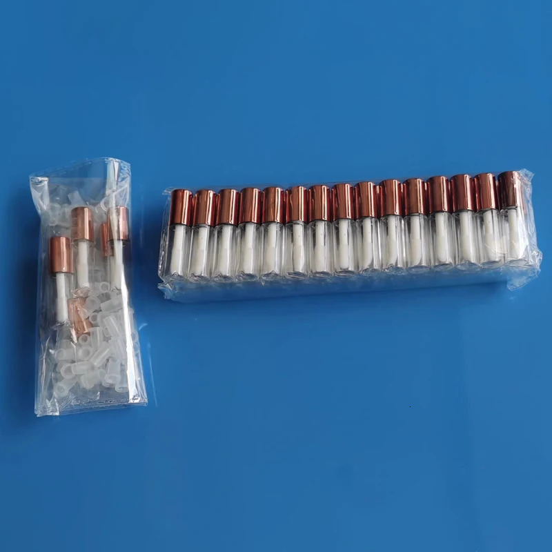 50/100/200Pcs Black Blue Silver Rose Gold Lip Gloss Tube Cosmetic with Cap Empty Lipstick Bottle Lipgloss Sample Container 241225