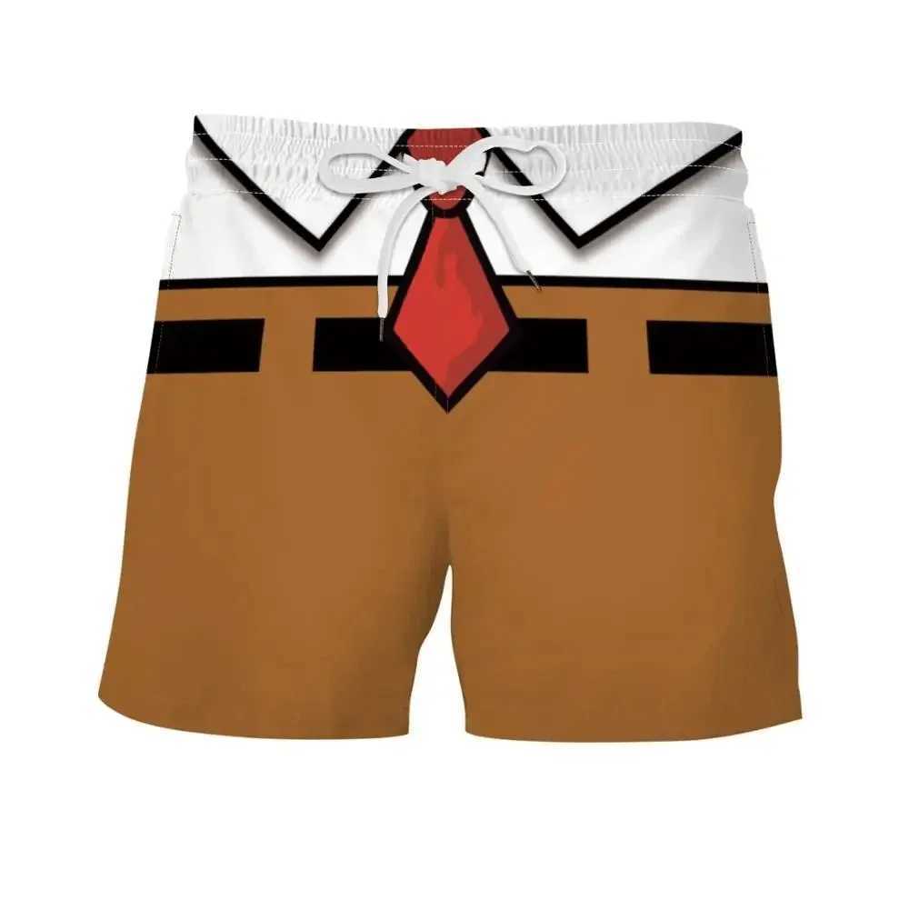 2024 Summer Fashion Mens Swimsuit Shorts Printed Beach Wear Mens Breathable Sports Shorts Drawstring Luggage Quick drying Shorts W241226
