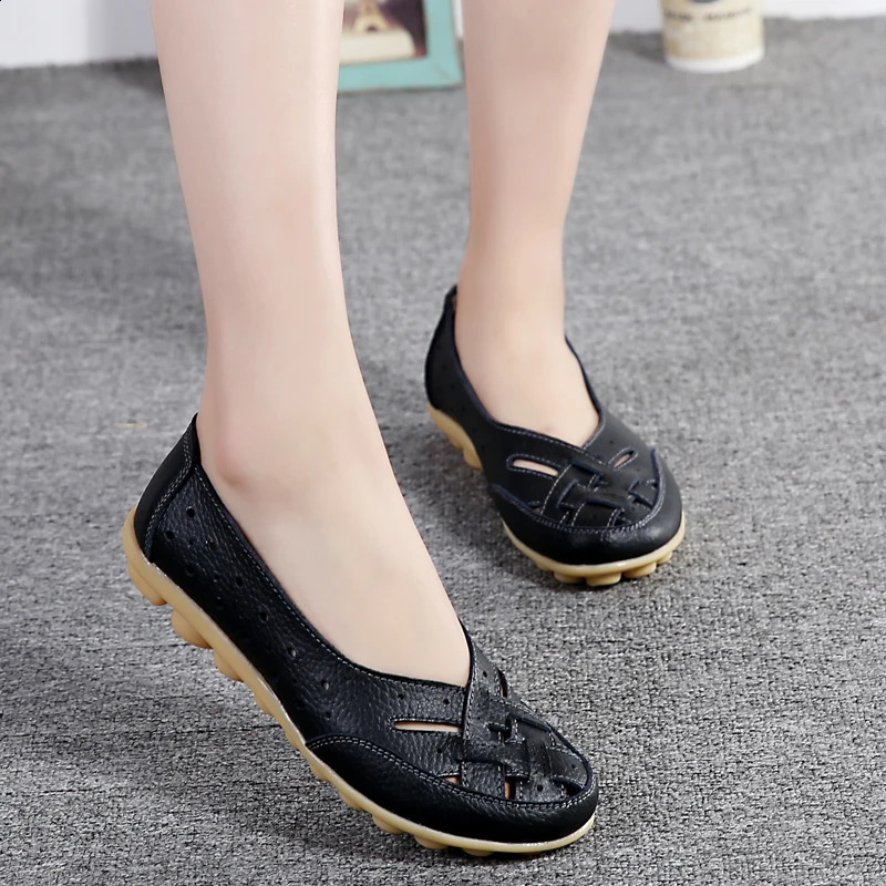 Women Shoes Flats Soft Leather Shoes Woman Loafers Oxford Ladies Shoes For Women White Shoes Plus Size 35-44 zapatos de mujer241226