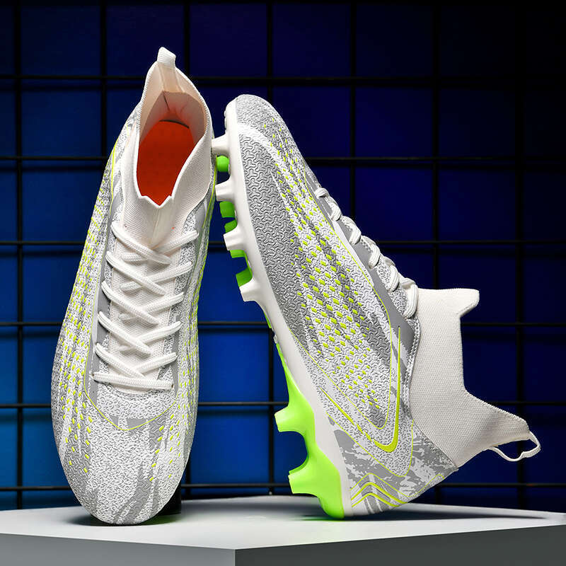 Men Society High Quality TF/FG Long Spikes Soccer Shoes Ultralight Cleats Sneaker Indoor Original Football Boots