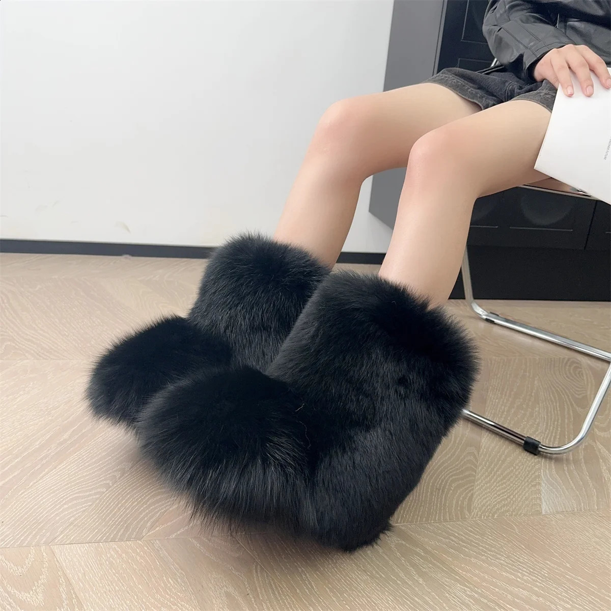 Cozy Stylish Womens Winter Real Snow Boots - Plush Lined Thick Sole Slip-Resistant Mid-Calf Booties In Solid Colors241226