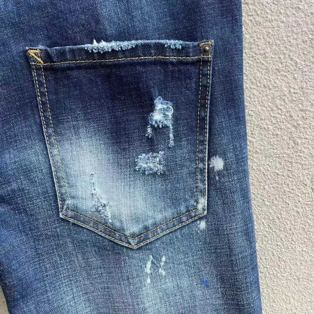 00chareiharper c028- New Summer Denim Shorts Mens Stretch Fitness Slim Quarter Medium Breeche Heavy Craft Trend W241226