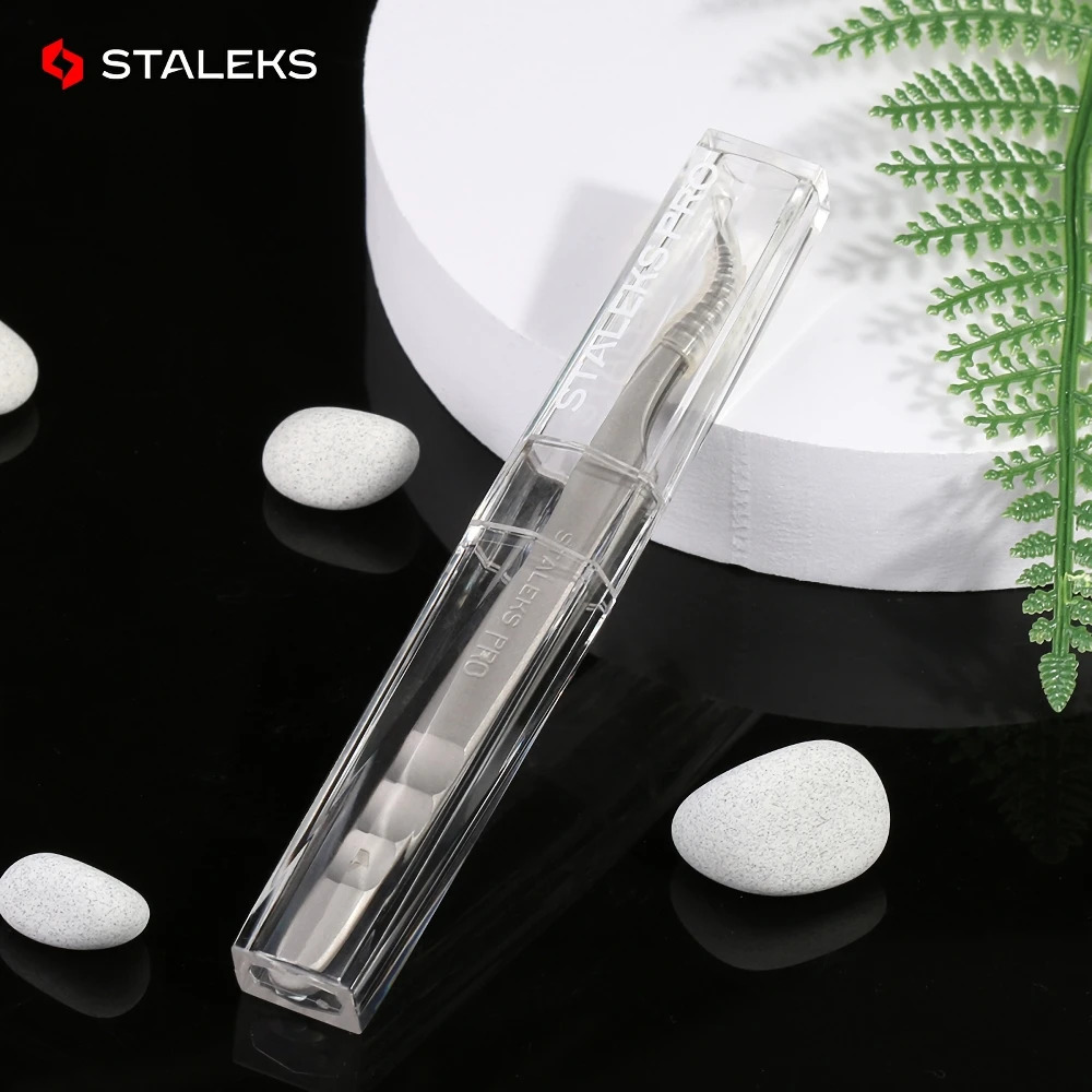 STALEKS PRO TE-41-1 Wave Pattern Embossing Tweezers Grafting Eyelashes Blooming ESD High Precise Hyper Fine AISI 241223