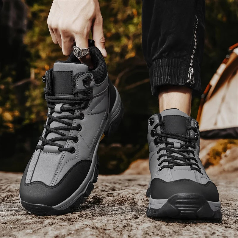 Ankle Boots Men Platform Highquality Sports Outdoor Hiking Anti Slip Breathable Casual Mountaineering Shoes Botas De Trabajo 241225
