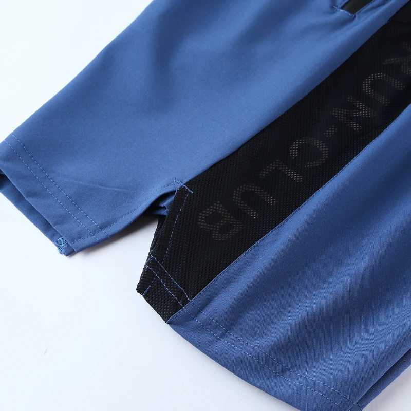Men Run Shorts Patchwork Training Shorts Zipper Pockets Gym Sports Quick Dry Short Casual 2022 New Summer Fitness ShortsXJ241226
