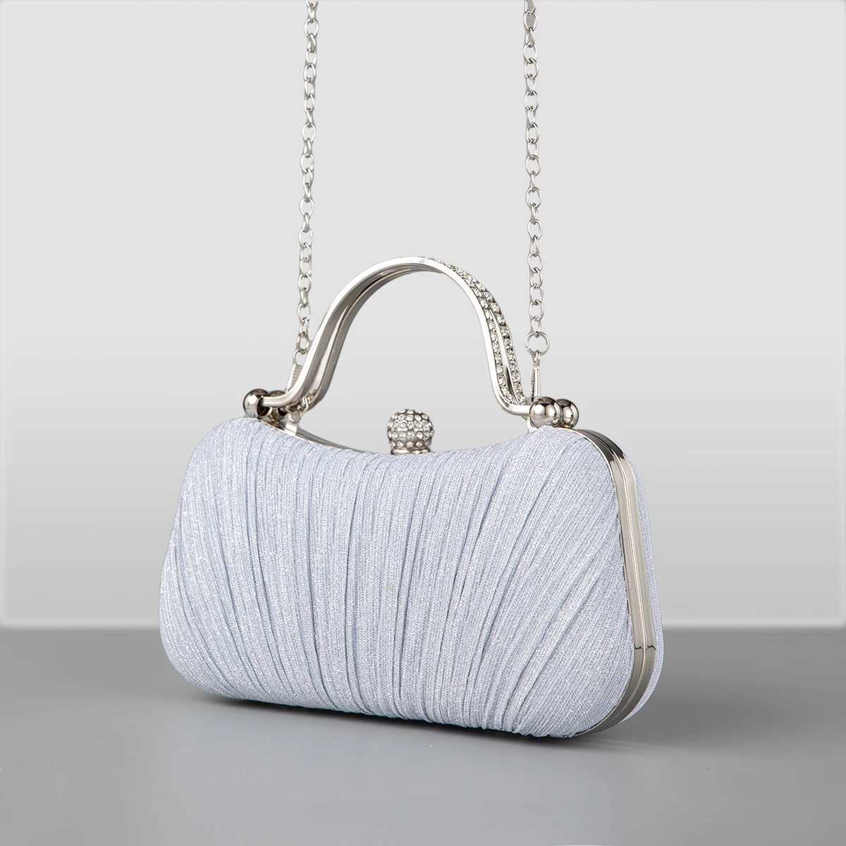High Quality Luxury Design Womens Evening Bag Party Banquet Flash Top Handbag Womens Wedding Clutch Handbag Wallet Chain Shoulder Bag T241225