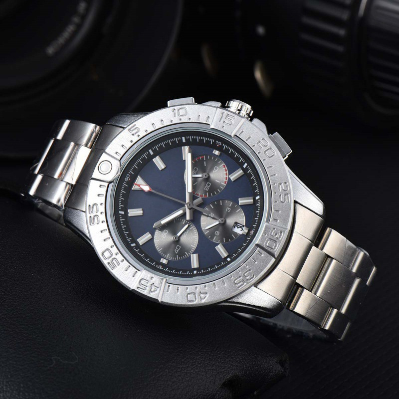 watch designer mens watch luxury six hands full function chronograph watch waterproof large size with box