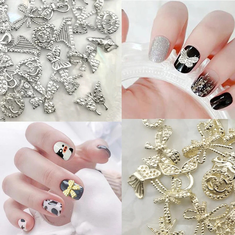 50/100Pcs Nail Art Alloy 3D Charms Random s Charms Crystal Rhinestones For DIY Jewelry Gems Nail Decoration Accessories # 241226
