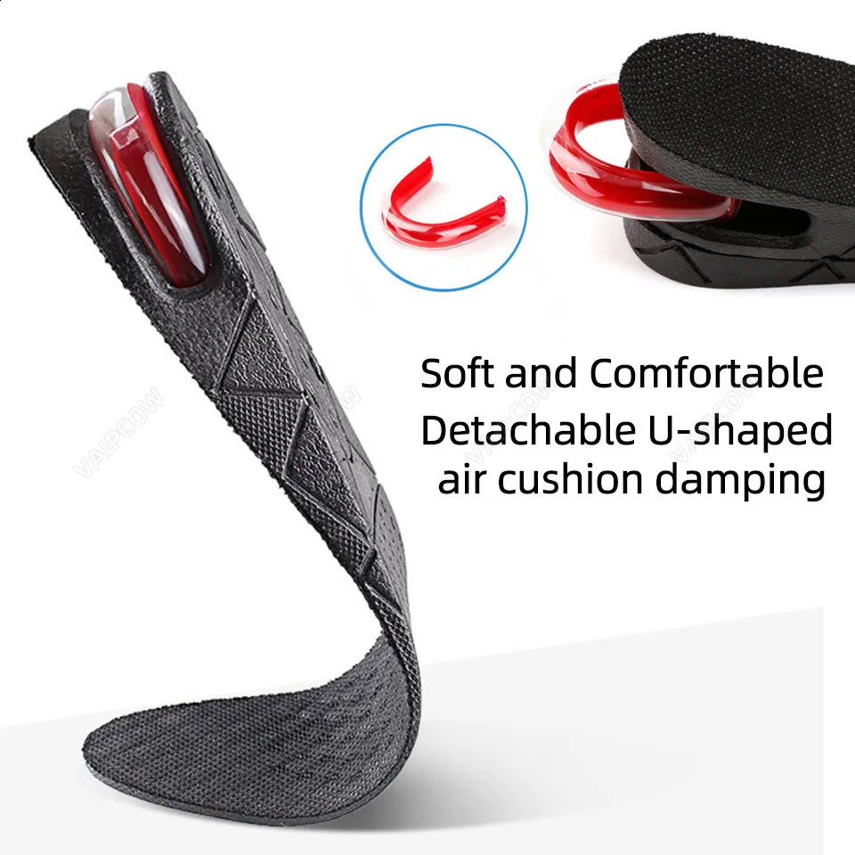 3-9cm Invisible Height Increase Insole Cushion Height Adjustable Shoe Heel insoles Insert Taller Support Absorbant Foot Pad 241226