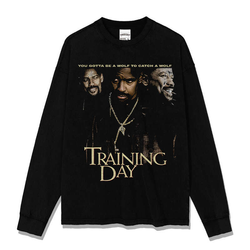 American TRAINING DAY Training Day Printed Short Long Sleeve T-shirt Round Neck Hoodie Men's Sweatshirt