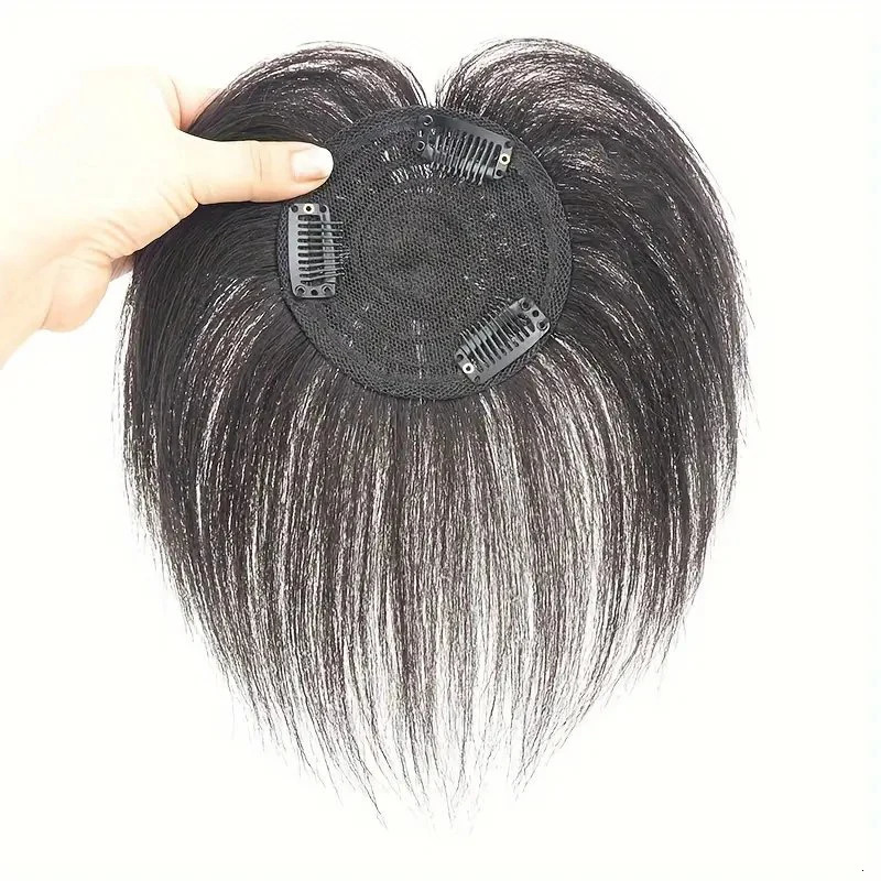 Human Hair Lightweight and Breathable Hair Extension Pieces 9 x 9cm/3.5 x 3.5inch Universal Style Suitable for All Hair Types 241225