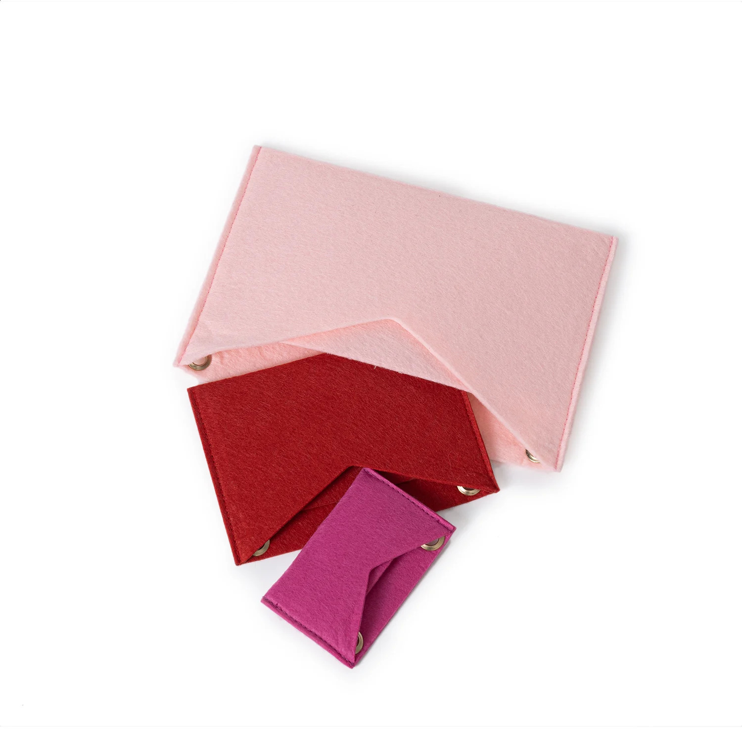Felt organizer For handbag Kirigami insert of 3 with Golden chain Crossbody bag Kirigami Pochette Envelope Bag Insert Organizer 241226