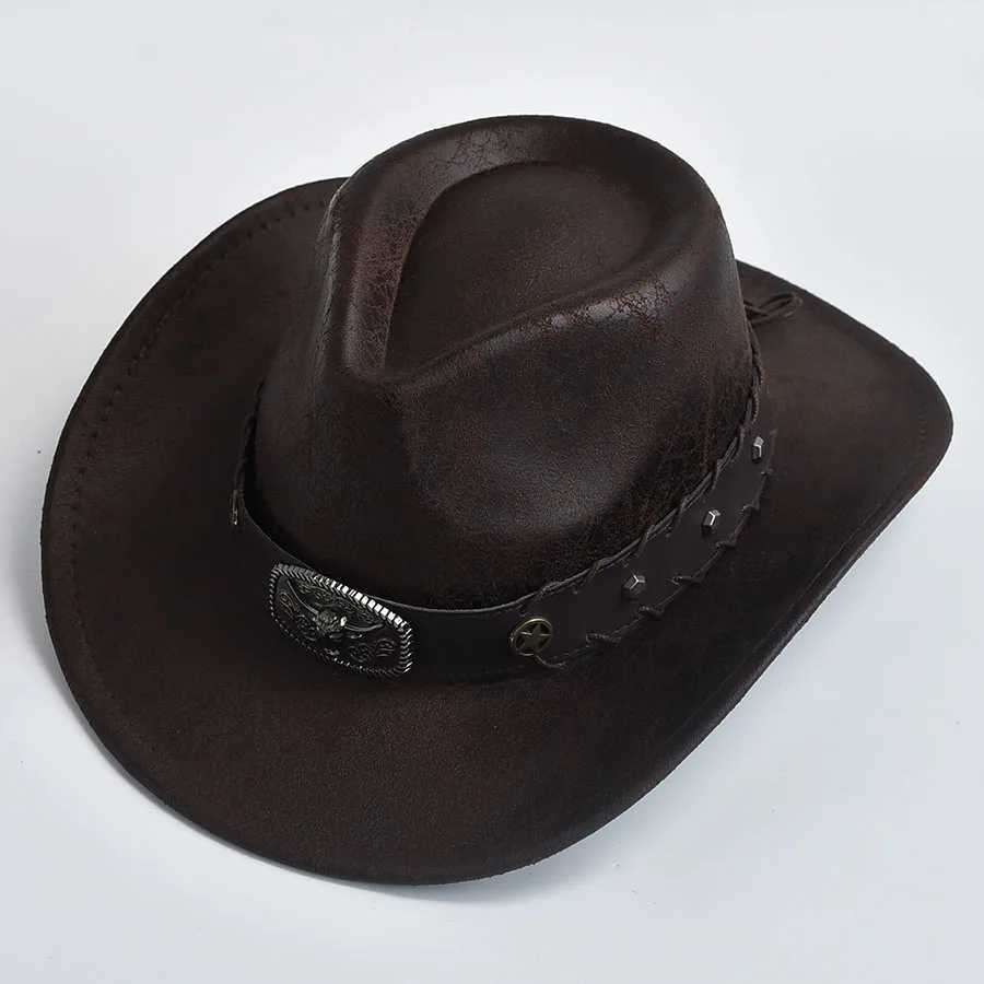Mens denim hat womens artificial leather retro mens denim womens clothing jazz hat Sombrero Hombre W241225
