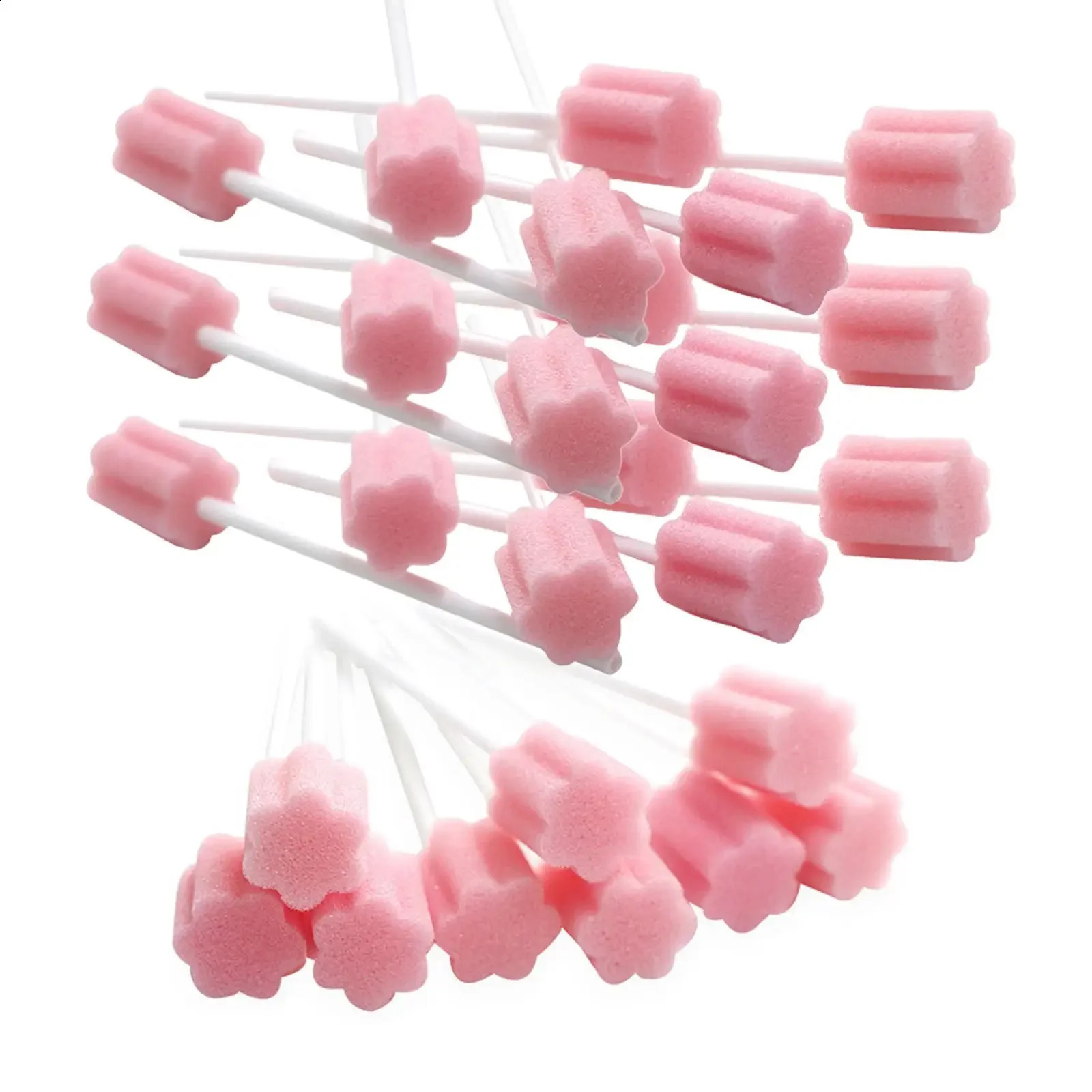 Sdotter 100Pcs Teeth Cleaning Sponge Portable Disposable Oral Care Sponge Swab for Tongues Coating Oral Cleaning Bad Breath Bre 241226