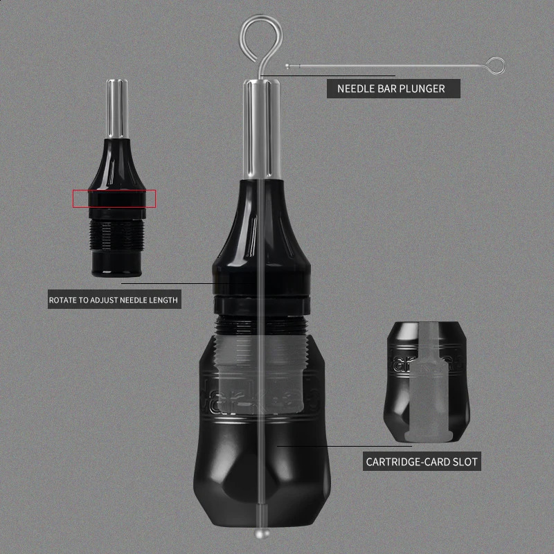 DMTATTOO Aluminum Alloy Cartridge Tattoo Grips 32MM Adjustable Tattoo Tube for Cartridge Needle with Needles Bars 241223