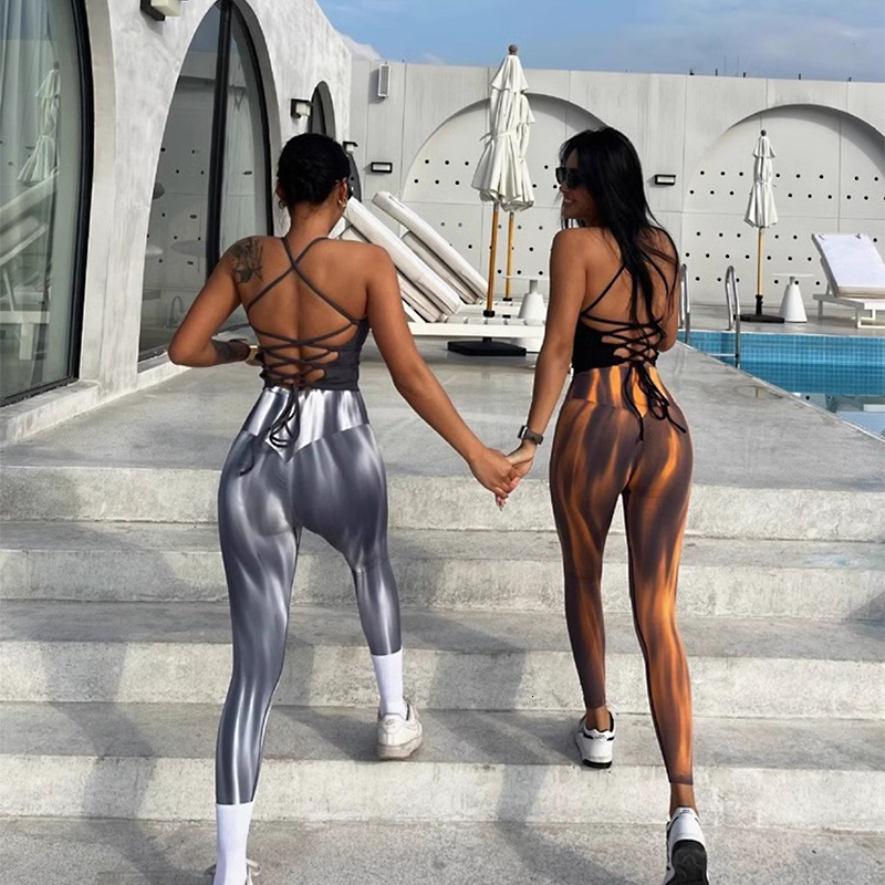 Tie-Dye Pants For Women, Seamless Yoga Leggings, High Waist Peach Hip Fiess, Gym, Push, Stretch, Sports Leggings, Tight,