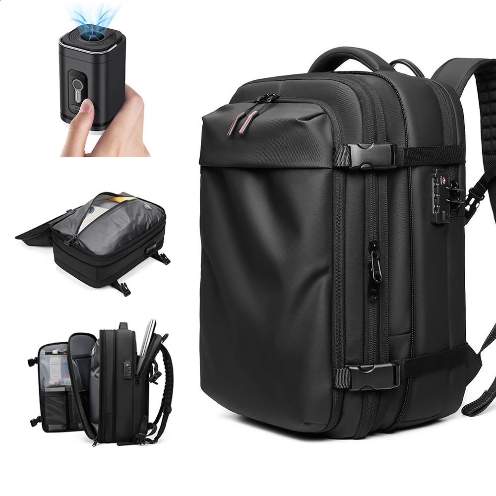 Men Travel Backpack vacuum compression Laptop Backpack 17 inch Extended Large Capacity school Backpack Hiking Business backpack 241226